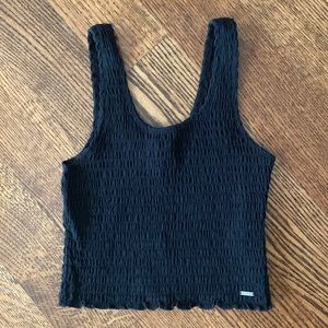 Hollister Ruffled Black Tank Top